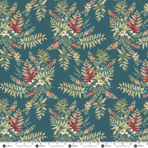 Laundry Basket Quilts Secret Stash Favorites -Blue Willow || Fern - Velvet