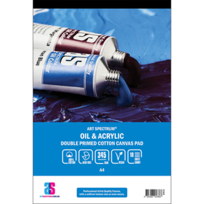 Art Spectrum Double Primed Cotton Canvas 345gsm Pad - 10 Sheets
