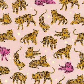 Robert Kaufman Hello Lucky! Wild & Free AIL-19557-8 ORANGE