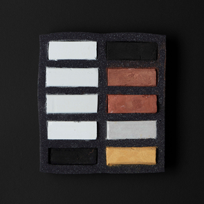 Art Spectrum Extra Soft Pastel Set Of 10 Blk Wht Met