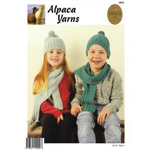 Alpaca Yarns 1541 Cable Beanie & Scarf - Knitting Pattern / Kit