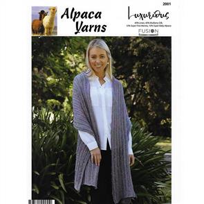 Alpaca Yarns 2001 Loose Knit Wrap/Scarf - Knitting Pattern / Kit