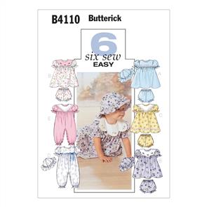 Butterick Pattern 4110 Infants' Dress, Panties, Jumpsuit and Hat