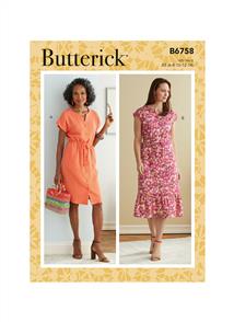 Butterick Pattern 6758 Misses' & Misses' Petite Dress