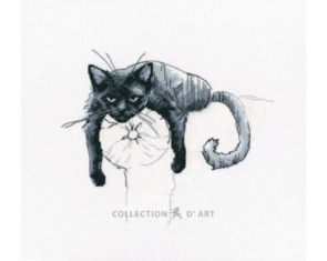 RTO Cross-stitch Kit: Among black cats