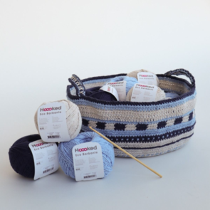 Hoooked Eco Barbante Milano: Mochila Basket Montreal - Biscuit