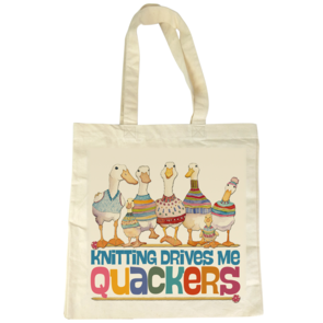 Emma Ball Knitting Drives me Quackers -  Canvas Bag