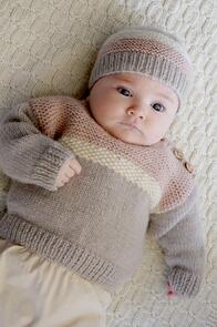 Lisa F Baby Cakes BC112 Aspen Sweater and Hat - Knitting Pattern / Kit