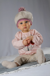 Lisa F BC26 - Molly May Beret & Shoes - Knitting Pattern / Kit