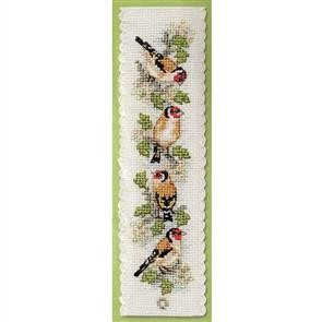 Textile Heritage Counted Cross Stitch Bookmark Kit - Goldfinches