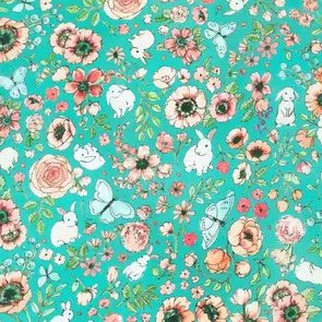 Robert Kaufman Bunny Lane - A Blooming Bunch