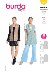 Burda Sewing Pattern 5827 Misses' Vest