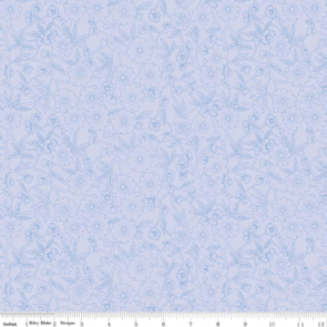 Riley Blake Sewing Seeds III Porcelain Petals Periwinkle