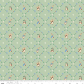 Riley Blake Peter Rabbit and Benjamin Bunny - Lattice - Green