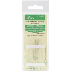 Clover Self Threading Needles 5/Pkg