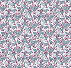 Liberty Woodland Christmas - Winterberry Holly Blue