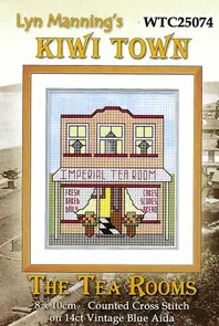 Lyn Manning Cross Stitch Kit - Kiwi Town - The Tea Rooms