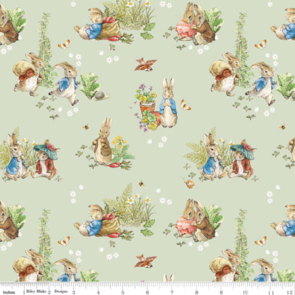 Riley Blake Peter Rabbit and Benjamin Bunny - Main - Green