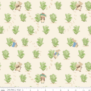 Riley Blake Peter Rabbit and Benjamin Bunny - Lettuce Patch - Cream