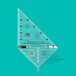 Creative Grids Multi Size Triangle 45 and 90 Degrees Quilt Ruler