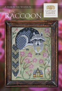 Cottage Garden Samplings Cross Stitch Pattern - The Raccoon