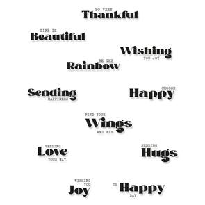 Sizzix Clear Stamps Set 12PK Good Vibes #4
