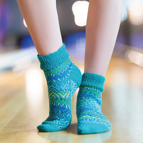 West Yorkshire Spinners No3: Peacock Chevron Socks - Knitting Pattern / Kit