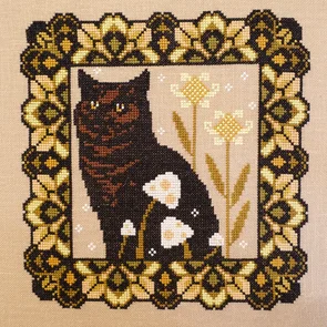Assorted Cross Stitch Charts The Artsy Housewife - Chonky Forest Kitty