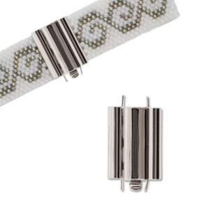 The Beadsmith Smooth Plain 10 X 18MM Silver Plated Clasp