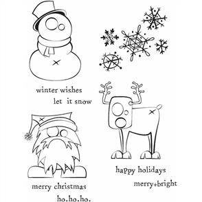 Stampers Anonymous Tim Holtz - Cling Stamps 7"X8.5" - Merry Misfits