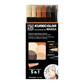 KURETAKE ZIG KURECOLOR Fine & Brush Portrait 6 Set