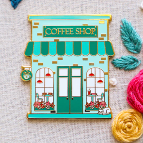 Flamingo Toes Needle Minder - Coffee Shop Main Street