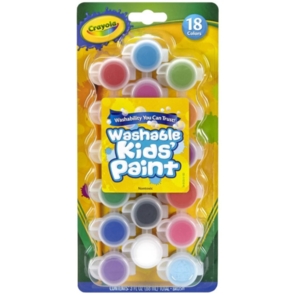 Crayola Washable Kids Poster Paints With Brush 18Pk
