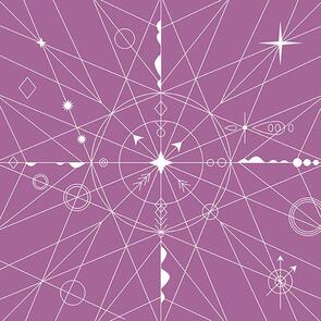 Andover Fabric Alison Glass Hopscotch 100 Years - 22 Compass - 2020 - Purple