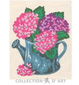 Collection D'Art Tapestry Canvas 20X25 Flowers In Watering Can