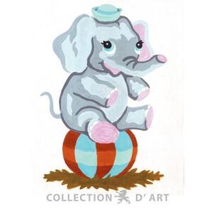 Collection D'Art Tapestry Canvas 20X25 Elephant/Ball