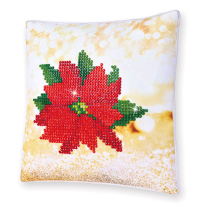 Diamond Dotz Poinsettia Mini Pillow