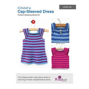 Broadway Yarns Child's Cap-Sleeved Dress Pattern