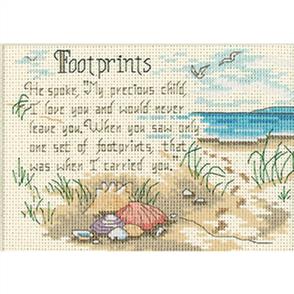 Dimensions Counted Cross Stitch Kit - He Spoke/ Footprints