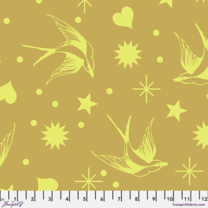 Free Spirit Tula Pink Tula Pink Neon Fairy Flakes - Moon Beam - Neon True Colors