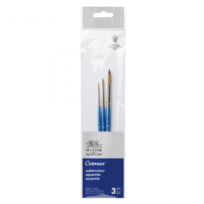 Winsor & Newton Cotman Brush Short Handle Pack of 3 - Set 2