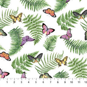 Northcott Michel Design Works Orchids in Bloom DP23872-10 WHITE MULTI