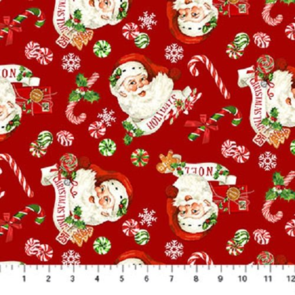 Northcott Peppermint Candy - Red Multi
