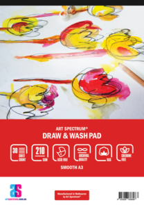 Art Spectrum Draw And Wash Pad 210gsm Smooth 30 Sheets