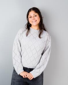 Alpaca Yarns 3307 Halo Diamond Lace Sweater - Knitting Pattern / Kit