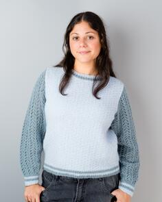 Alpaca Yarns 3309 Halo Texture Sweater Top - Knitting Pattern / Kit