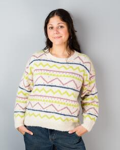 Alpaca Yarns 3305 Halo Zig Zag Sweater - Knitting Pattern / Kit