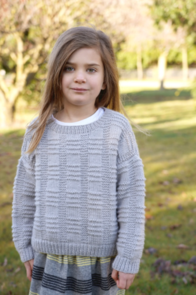 Lisa F Little Cupcakes LF49 Silver Sweater and Hat - Knitting Pattern / Kit