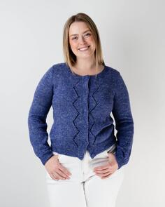 Alpaca Yarns Luxurious Fusion Zig Zag Cardi -  Knitting Pattern / Kit