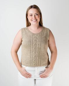 Alpaca Yarns Luxurious Fusion Cable Vest -  Knitting Pattern / Kit